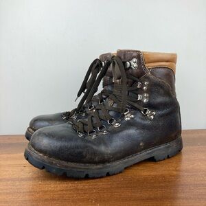 Vintage Colorado Hiking Boots Brown Leather Vibram Italy Men’s Size 9-9.5 Approx